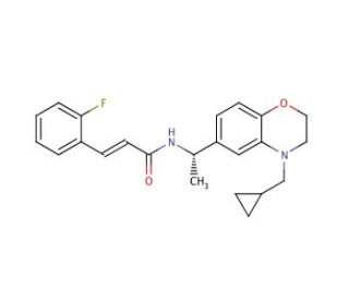 (S)-N-[1-(4-Cyclopropylmethyl-3,4-dihydro-2H-benzo[1,4]oxazin-6-yl)-ethyl]-3-(2-fluoro-phenyl)acrylamide (CAS 697287-41-5) -