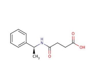 (S)-(&minus;)-N-(1-Phenylethyl)succinamic acid (CAS 21752-34-1) - chemical structure image
