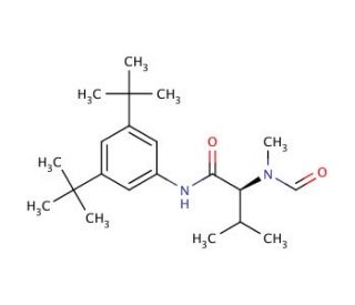 S-N-(3,5-Di-tert-butylphenyl)-3-methyl-2-(N-formyl-N-methylamino)butanamide (CAS 928789-96-2) - chemical structure image