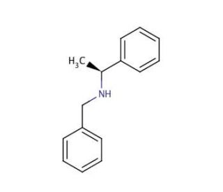 (S)-(&minus;)-N-Benzyl-&alpha;-methylbenzylamine (CAS 17480-69-2) - chemical structure image