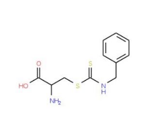 S-[N-Benzyl(thiocarbamoyl)]-L-cysteine (CAS 35446-36-7) - chemical structure image