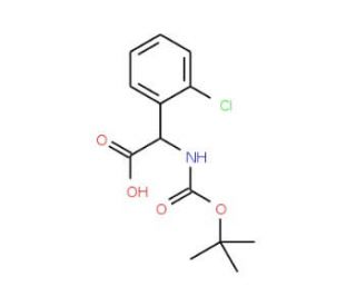 (S)-N-Boc-(2&prime;-chlorophenyl)glycine (CAS 225918-60-5) - chemical structure image
