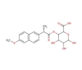 (S)-Naproxen Iso-acyl-&beta;-D-glucuronide (CAS 219476-92-3) - chemical structure image