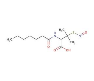 S-Nitroso-N-heptanoyl-D,L-penicillamine (CAS 225234-00-4) - chemical structure image