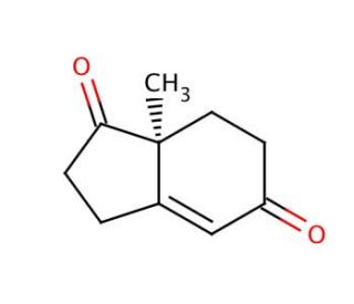 (S)-(+)-2,3,7,7a-Tetrahydro-7a-methyl-1H-indene-1,5(6H)-dione (CAS 17553-86-5) - chemical structure image