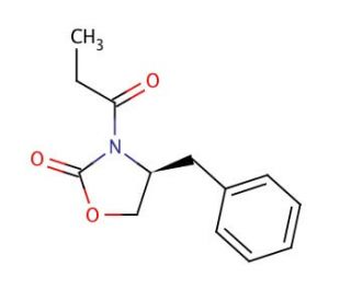 (S)-(&plus;)-4-Benzyl-3-propionyl-2-oxazolidinone (CAS 101711-78-8) - chemical structure image
