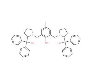 (S,S)-(&plus;)-2,6-Bis[2-(hydroxydiphenylmethyl)-1-pyrrolidinyl-methyl]-4-methylphenol - chemical structure image