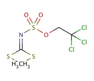 S,S-Dimethyl N-(2,2,2-trichloroethoxysulfonyl)carbonimidodithionate (CAS 882739-46-0) - chemical structure image