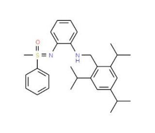 (S)-S-Methyl-S-phenyl-N-{2-[(2,4,6-triisopropylphenyl)methylamino]phenyl}sulfoximine (CAS 825612-43-9) - chemical structure i