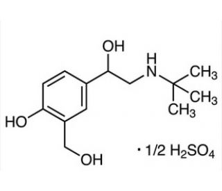 Salbutamol hemisulfate (CAS 51022-70-9) - chemical structure image