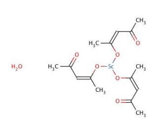 Scandium(III) acetylacetonate hydrate (CAS 699012-88-9) - chemical structure image