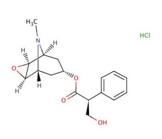 (&minus;)-Scopolamine hydrochloride (CAS 55-16-3) - chemical structure image