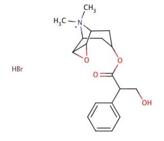 (&minus;)-Scopolamine methyl bromide (CAS 155-41-9) - chemical structure image