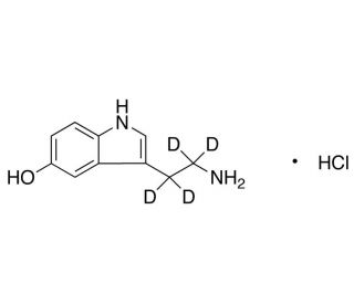 Serotonin-d4 hydrochloride (CAS 50-67-9 (unlabeled)) - chemical structure image