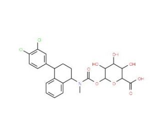 Sertraline Carbamoyl Glucuronide (CAS 119733-44-7) - chemical structure image