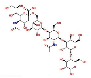 Sialyllacto-N-tetraose c (CAS 64003-55-0) - chemical structure image