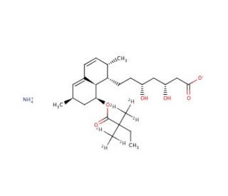 Simvastatin-d6 Hydroxy Acid, Ammonium Salt (CAS 139893-43-9 (unlabeled)) - chemical structure image