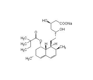 Simvastatin, Sodium Salt (CAS 12009-77-6) - chemical structure image