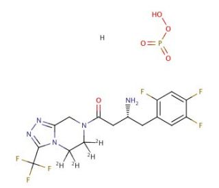 Sitagliptin-d4 Phosphate (CAS 1432063-88-1) - chemical structure image