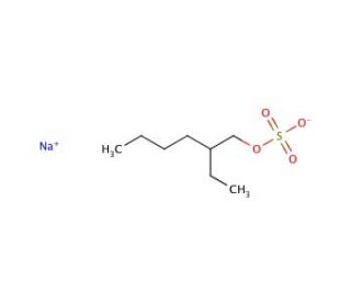 Sodium 2-ethylhexyl sulfate (CAS 126-92-1) - chemical structure image