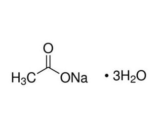 Sodium acetate trihydrate (CAS 6131-90-4) - chemical structure image