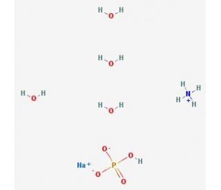 Sodium ammonium phosphate tetrahydrate (CAS 51750-73-3) - chemical structure image