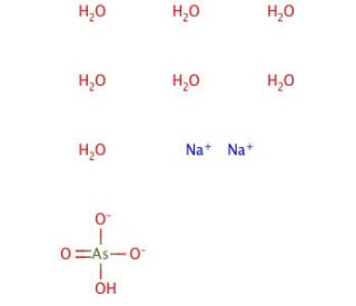Sodium arsenate dibasic heptahydrate (CAS 10048-95-0) - chemical structure image