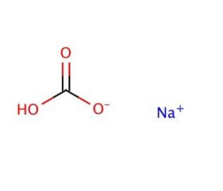 Sodium bicarbonate (CAS 144-55-8) - chemical structure image