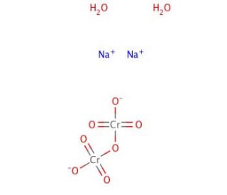 Sodium dichromate dihydrate (CAS 7789-12-0) - chemical structure image