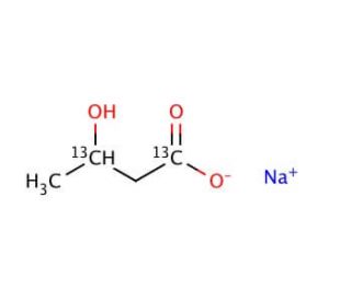 Sodium DL-3-hydroxybutyrate-1,3-13C2 (CAS 287389-34-8) - chemical structure image