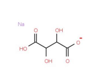 Sodium hydrogentartrate (CAS 526-94-3) - chemical structure image