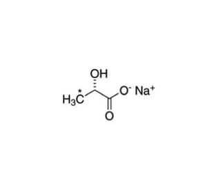 Sodium L-lactate (3-13C), 20% aqueous solution (CAS 201595-70-2) - chemical structure image