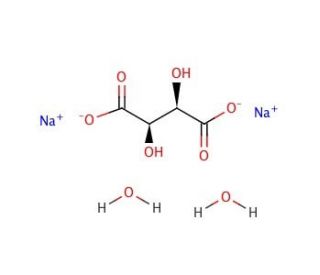 Sodium L-tartrate dibasic dihydrate (CAS 6106-24-7) - chemical structure image