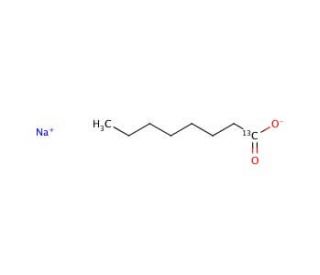 Sodium octanoate-1-13C (CAS 201612-61-5) - chemical structure image