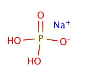 Sodium phosphate monobasic dihydrate (CAS 13472-35-0) - chemical structure image