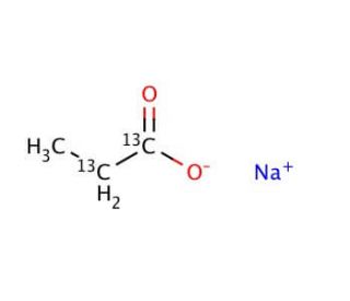 Sodium propionate-1,2-<sup>13</sup>C<sub>2</sub> (CAS 83587-75-1) - chemical structure image