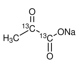 Sodium pyruvate-1,2-13C2 (CAS 312623-97-5) - chemical structure image