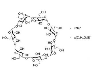 Sodium sulphobutylether-β-cyclodextrin (CAS 182410-00-0) - chemical structure image