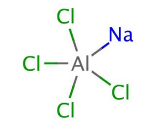 Sodium tetrachloroaluminate (CAS 7784-16-9) - chemical structure image