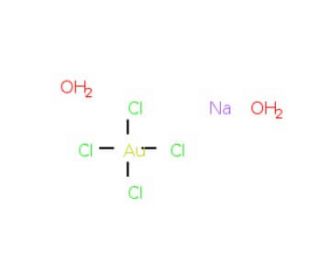 Sodium tetrachloroaurate(III) dihydrate (CAS 13874-02-7) - chemical structure image