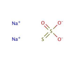 Sodium thiosulfate (CAS 7772-98-7) - chemical structure image