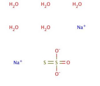 Sodium thiosulfate pentahydrate (CAS 10102-17-7) - chemical structure image