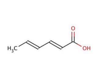 Sorbic acid (CAS 110-44-1) - chemical structure image