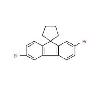 spiro[cyclopentane-1,9&prime;-(2,6-dibromo-fluorene)] (CAS 925890-09-1) - chemical structure image