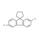 spiro[cyclopentane-1,9′-(2,6-dibromo-fluorene)] (CAS 925890-09-1) - chemical structure image