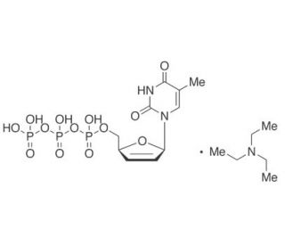 Stavudine Triphosphate TEA Salt (CAS 1795791-25-1) - chemical structure image
