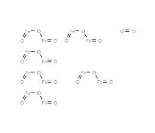 Strontium dodecairon nonadecaoxide (CAS 12023-91-5) - chemical structure image