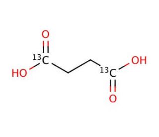 Succinic acid-1,4-<sup>13</sup>C<sub>2</sub> (CAS 79864-95-2) - chemical structure image