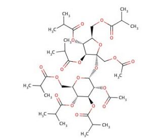 Sucrose diacetate hexaisobutyrate (CAS 27216-37-1) - chemical structure image
