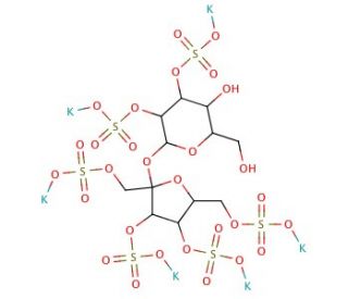 Sucrose Hexasulfate, Potassium Salt (CAS 386229-70-5) - chemical structure image